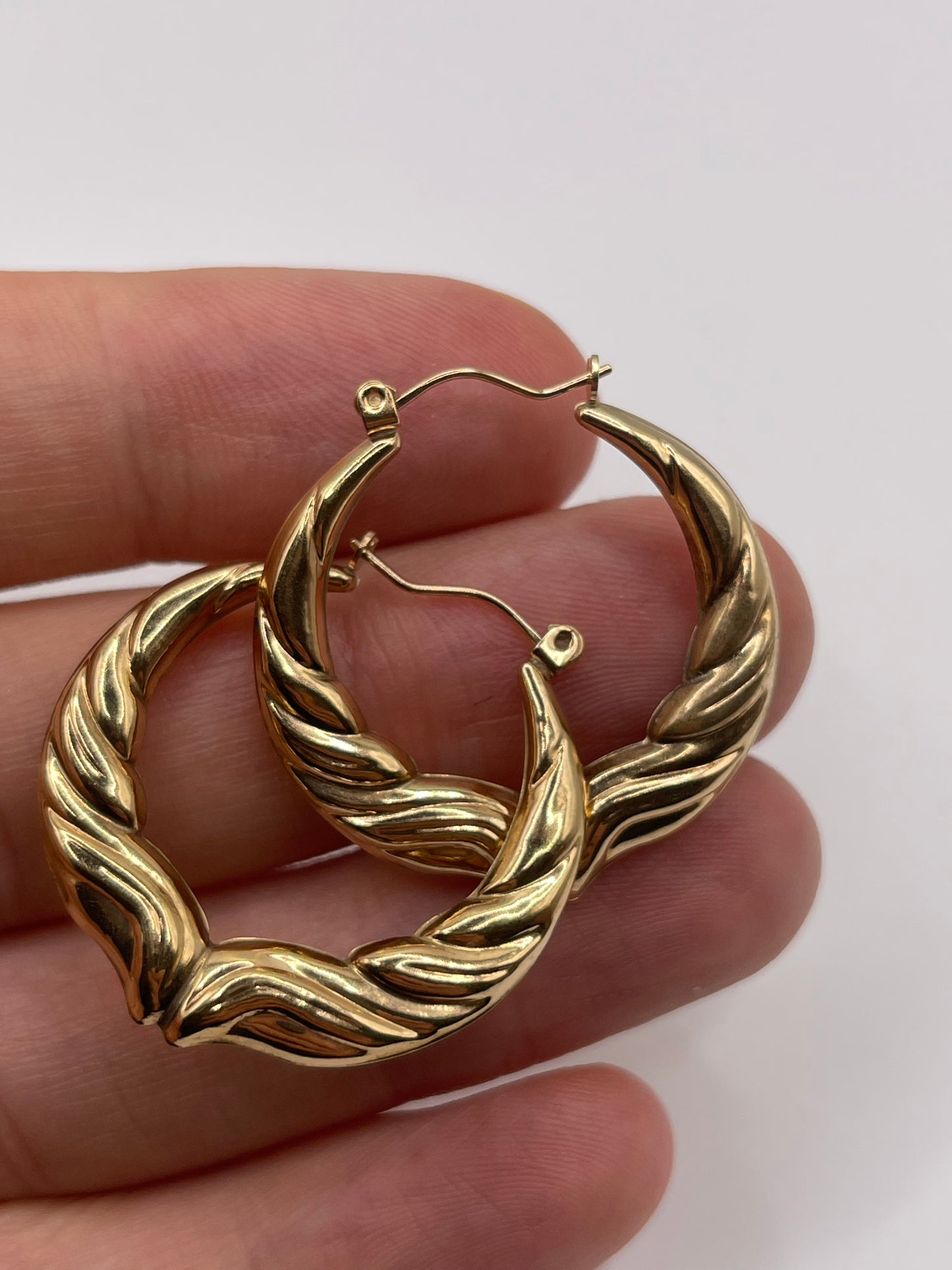 9ct gold creole earrings