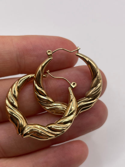 9ct gold creole earrings