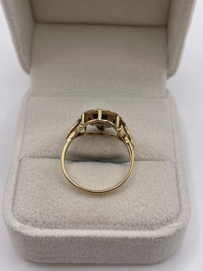 9ct gold Smokey quartz ring
