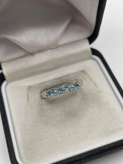 9ct gold topaz and diamond ring