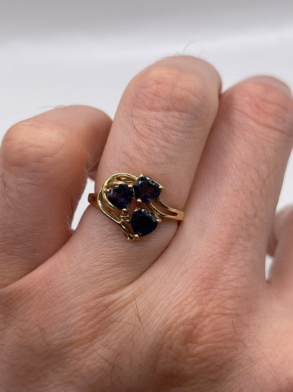 9ct gold iolite ring