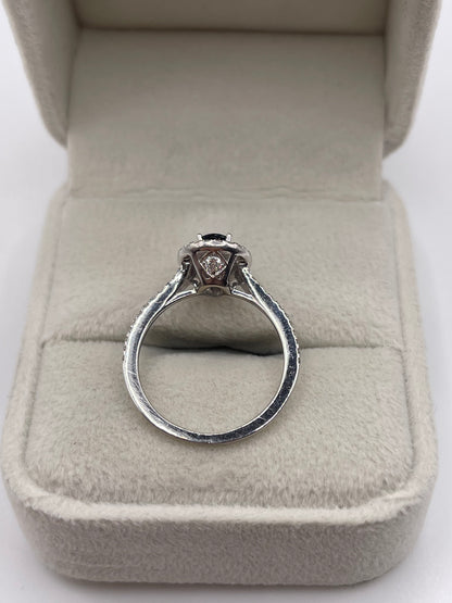 18ct white gold sapphire and diamond ring