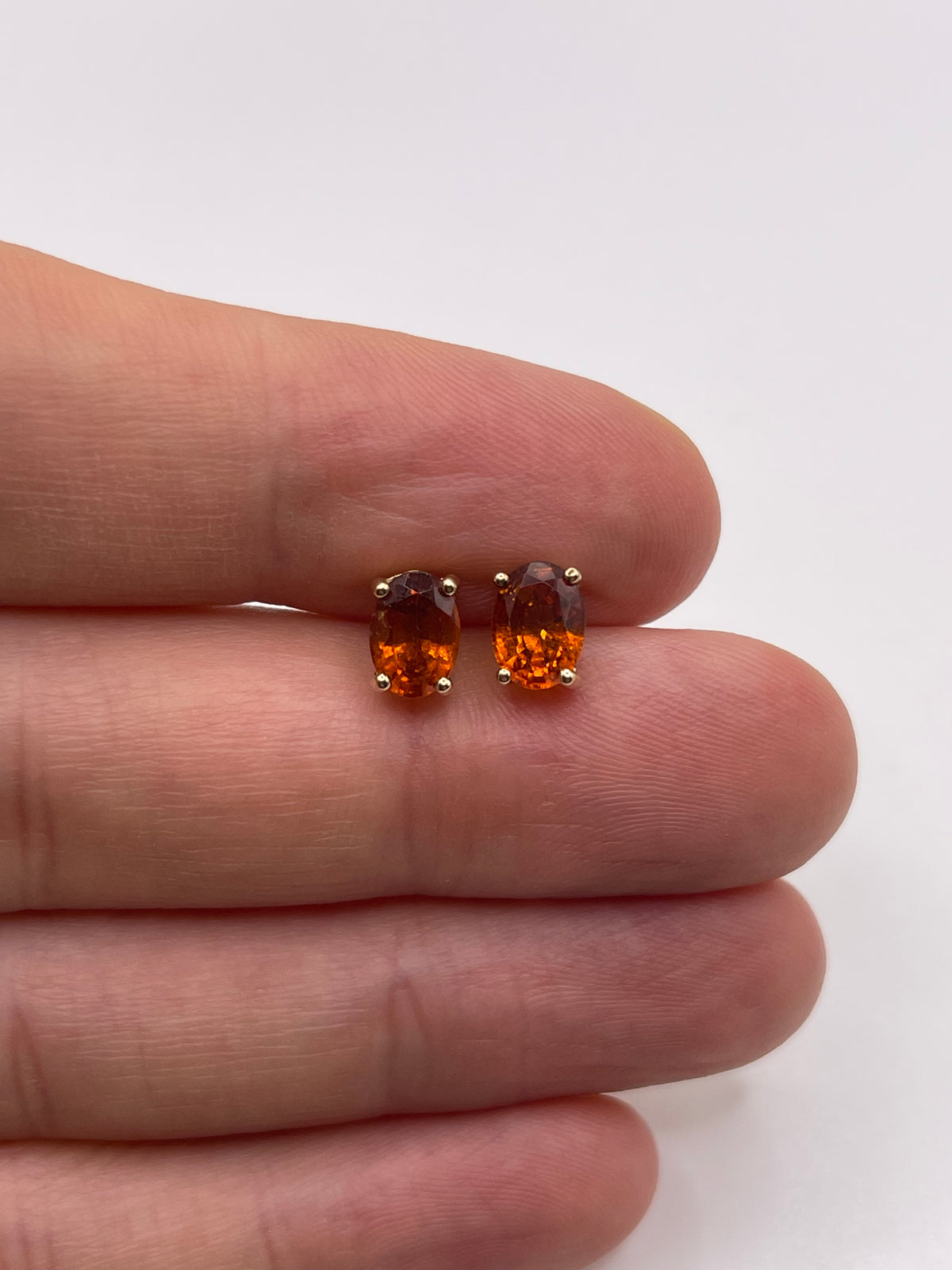 9ct gold citrine earrings