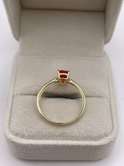 9ct gold fire opal ring