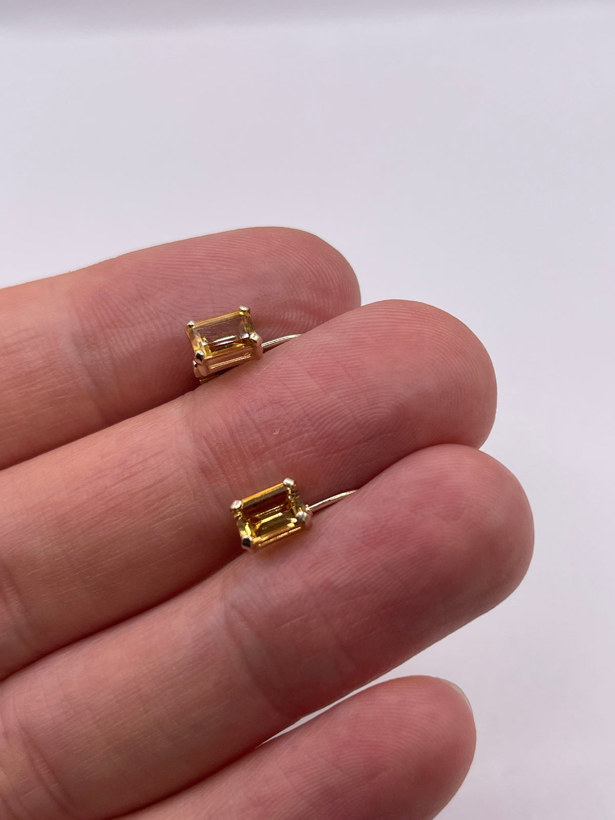 9ct gold citrine earrings
