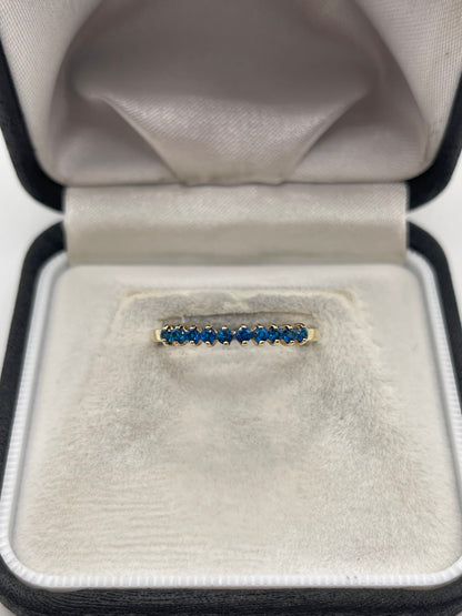 9ct gold blue apatite ring