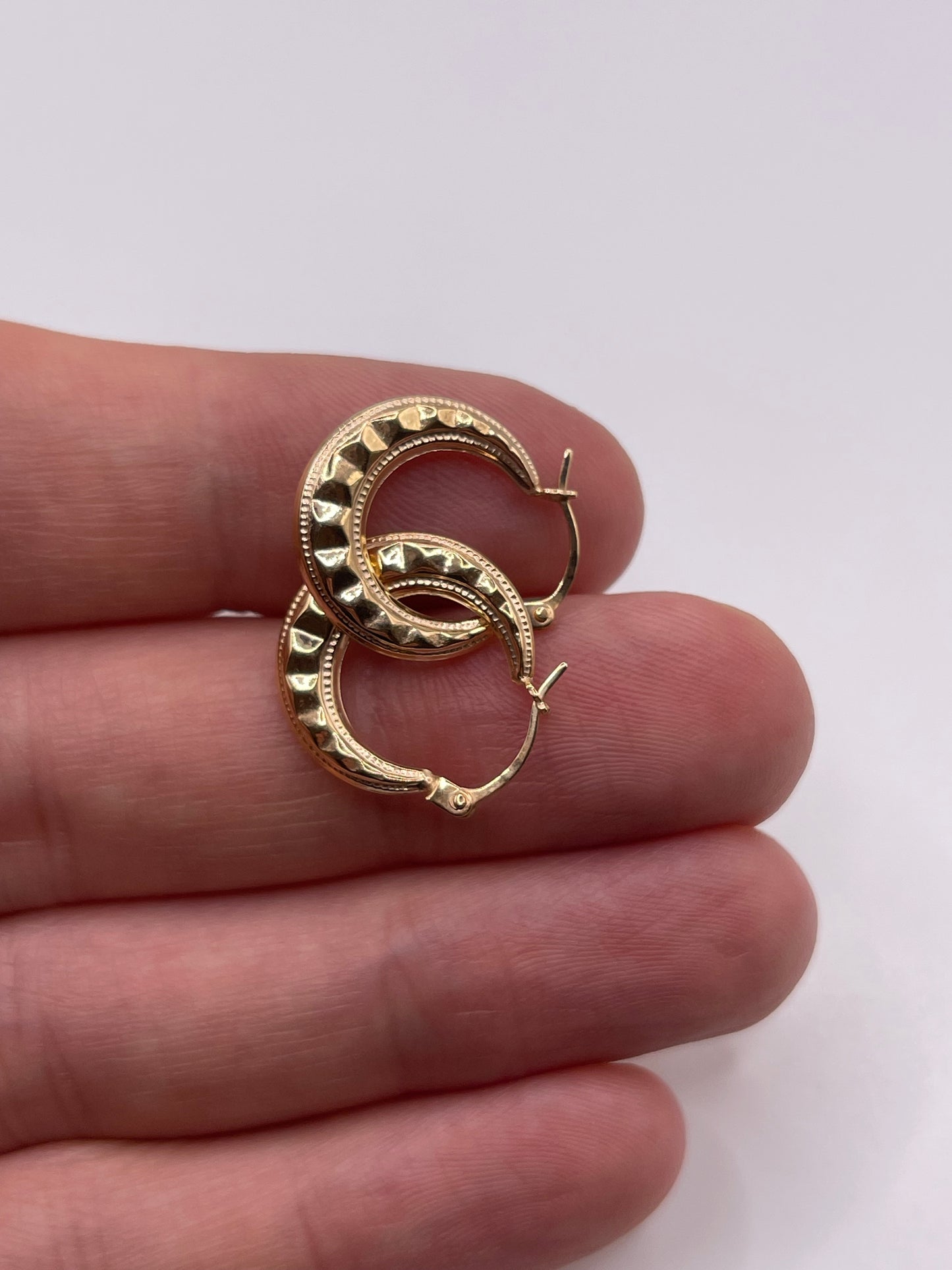 9ct gold creole earrings