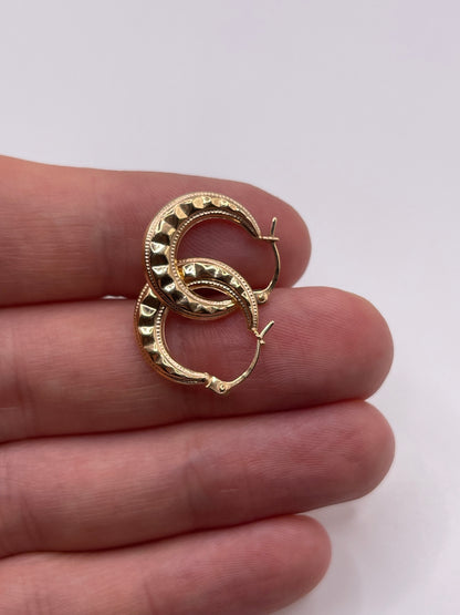 9ct gold creole earrings