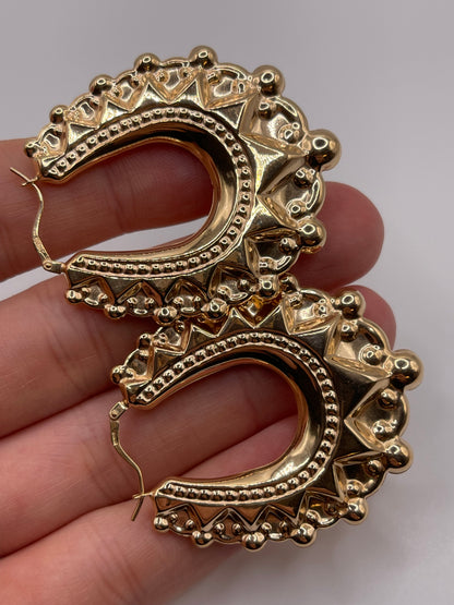 9ct gold creole earrings