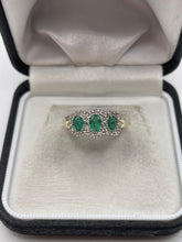 Load image into Gallery viewer, 18ct gold emerald and diamond ring
