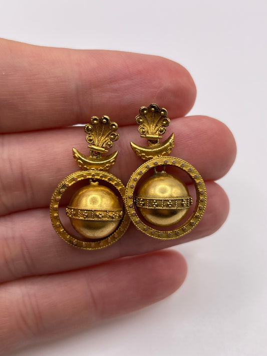 Antique 18ct gold earrings