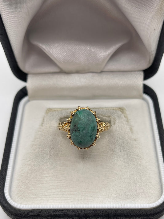 9ct gold gemstone ring