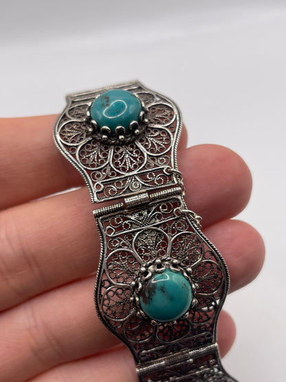Silver turquoise bracelet