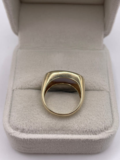 9ct gold jade ring
