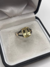 Load image into Gallery viewer, 9ct gold citrine and diamond ring
