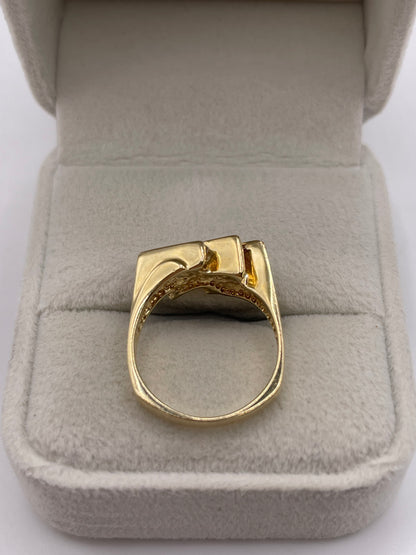 14ct gold ruby and diamond ring
