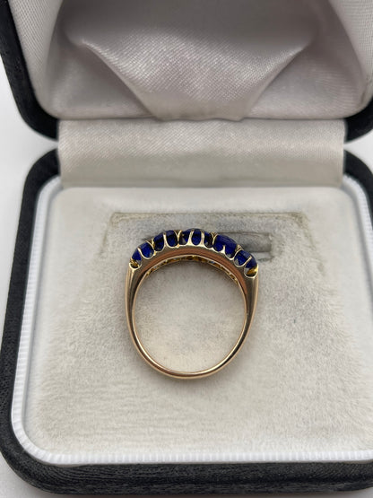 Antique 9ct rose gold paste ring