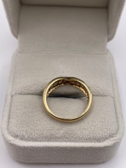9ct gold diamond cluster ring