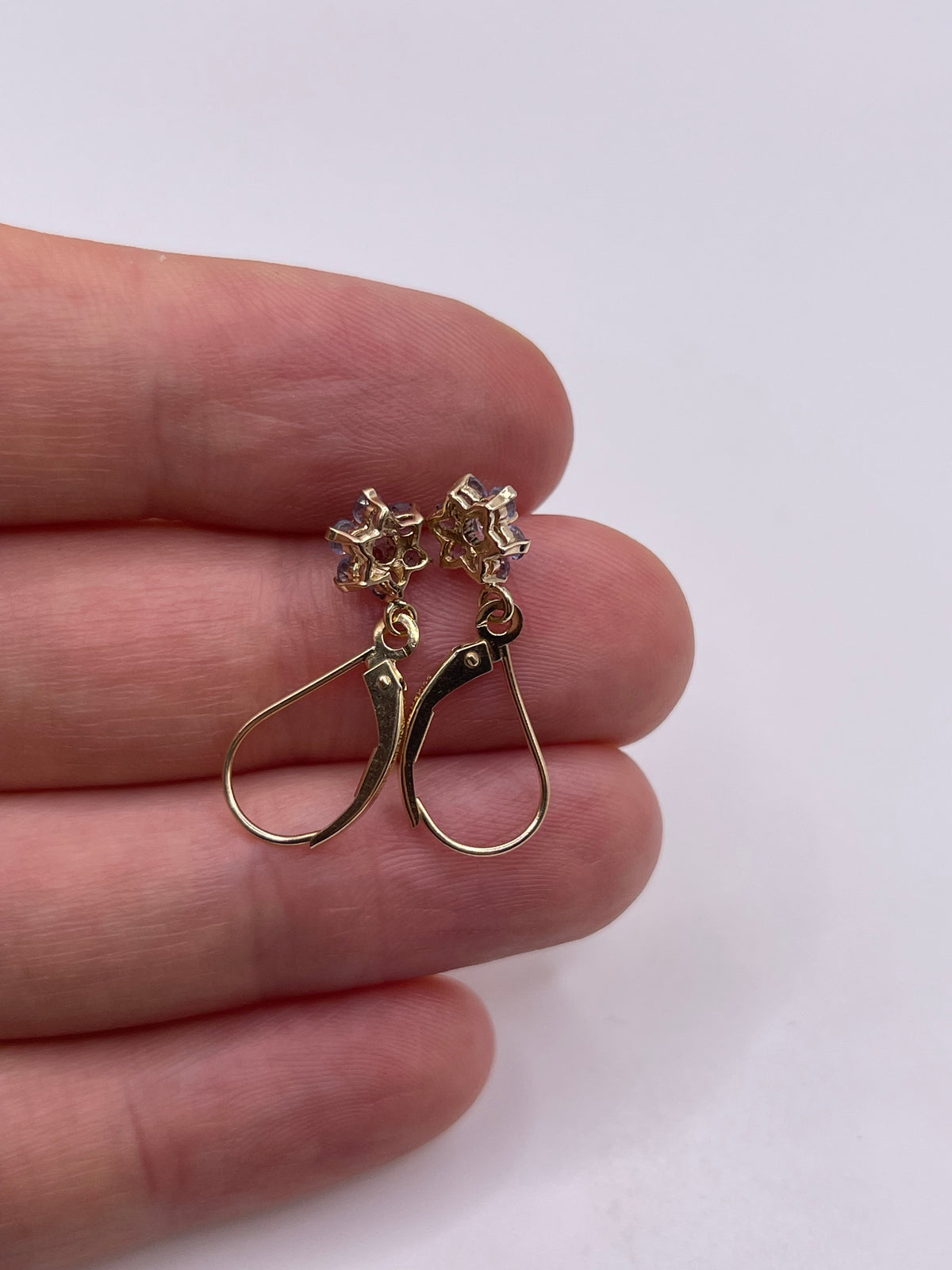 9ct gold tanzanite earrings