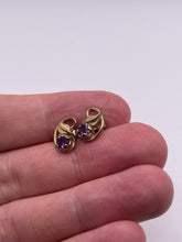 Load image into Gallery viewer, 9ct gold amethyst earrings
