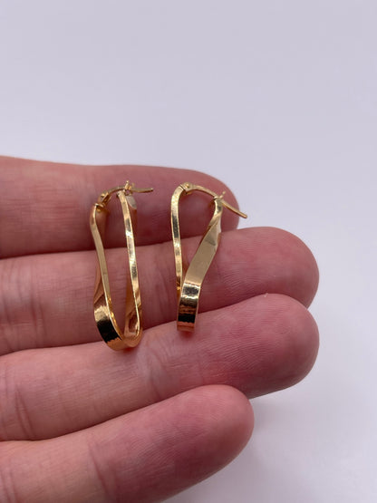 9ct gold creole earrings