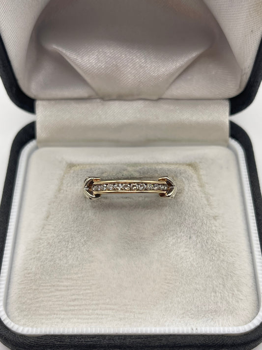 9ct gold 25 point diamond ring