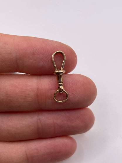 9ct rose gold dog clip 20