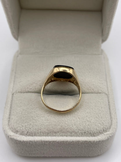 9ct gold onyx signet ring