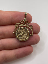 Load image into Gallery viewer, 9ct gold St George medallion spinning fob
