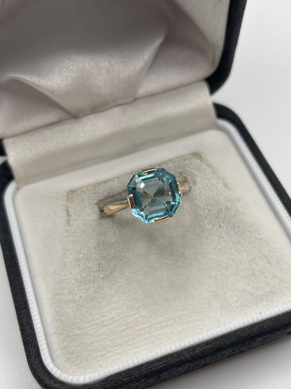 Antique 9ct gold paste ring