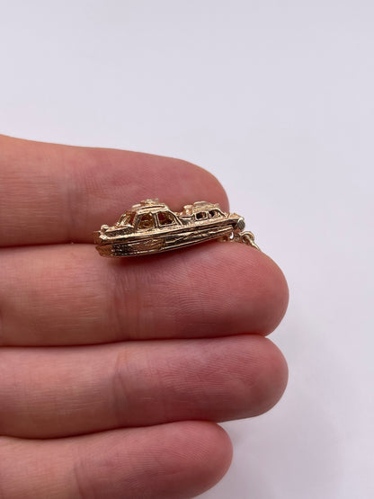 9ct gold boat charm