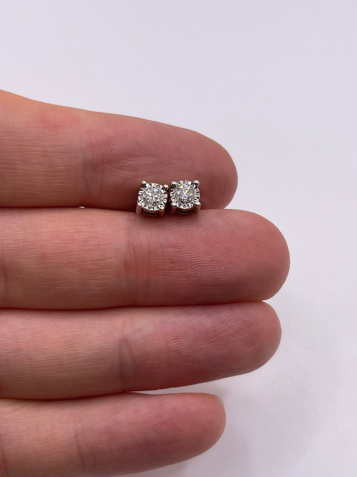 9ct gold diamond earrings