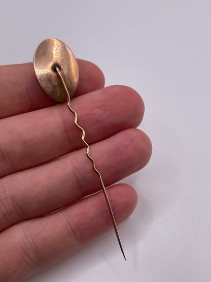 Antique 9ct gold mourning stick pin