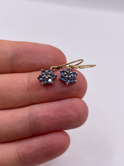 9ct gold sapphire earrings