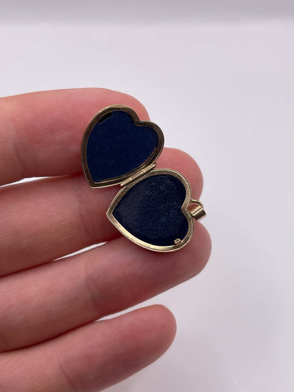 9ct gold diamond heart locket