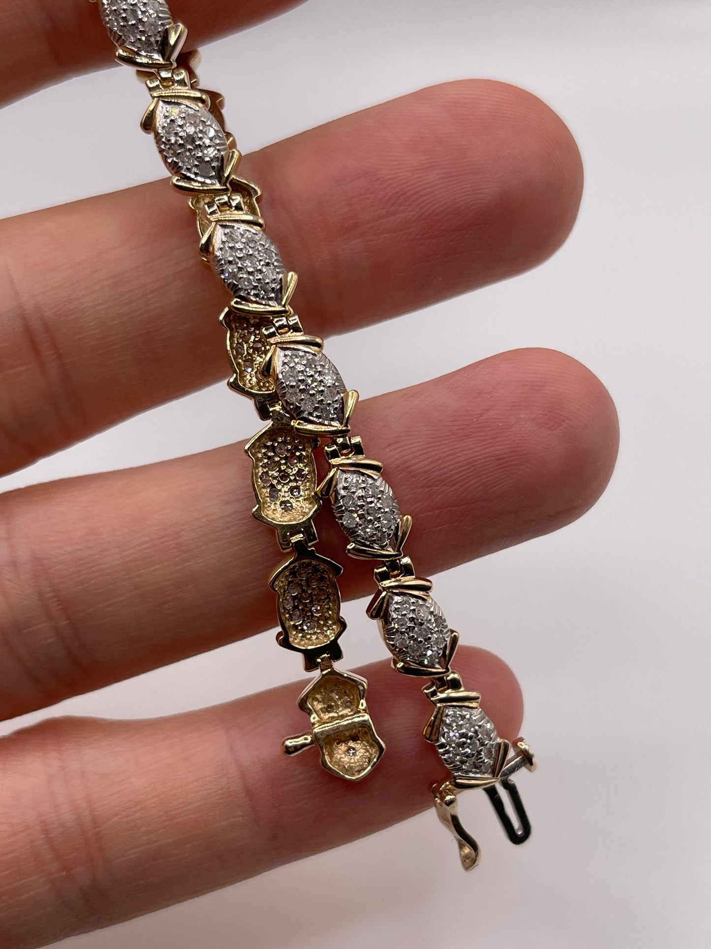 9ct gold diamond bracelet