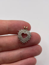 Load image into Gallery viewer, 9ct gold diamond heart pendant
