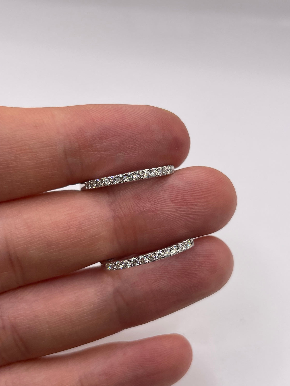 9ct white gold diamond earrings