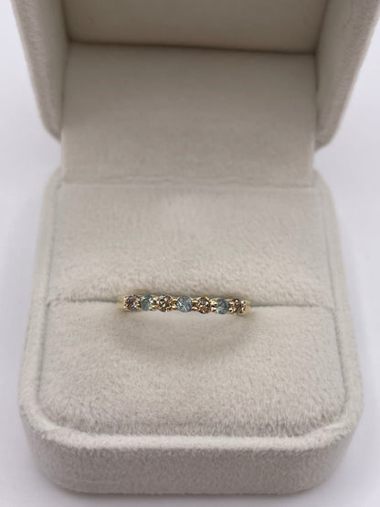 9ct gold alexandrite and diamond ring