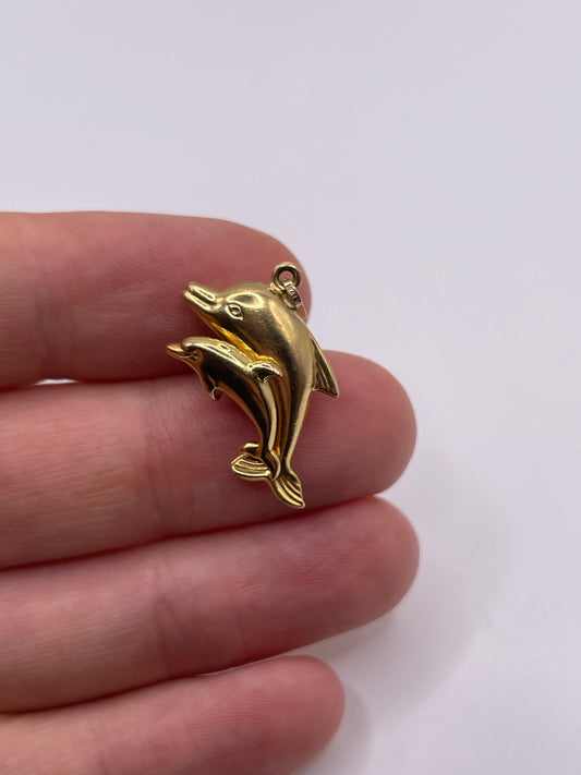 9ct gold dolphin charm