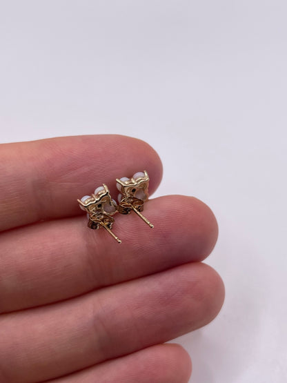 9ct gold opal earrings
