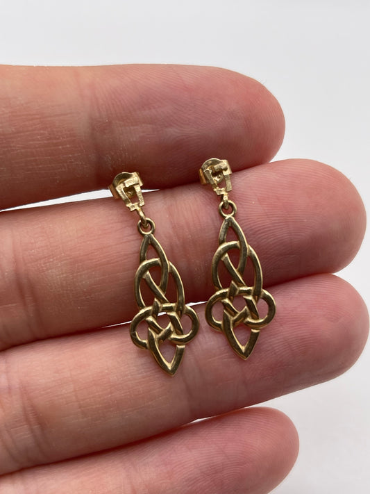9ct gold Celtic earrings