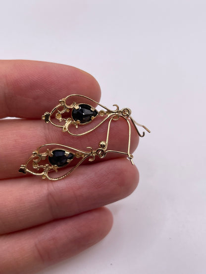 9ct gold sapphire earrings