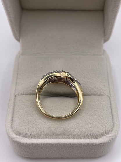 9ct gold diamond cluster ring
