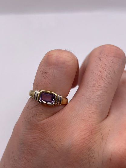 9ct gold amethyst ring