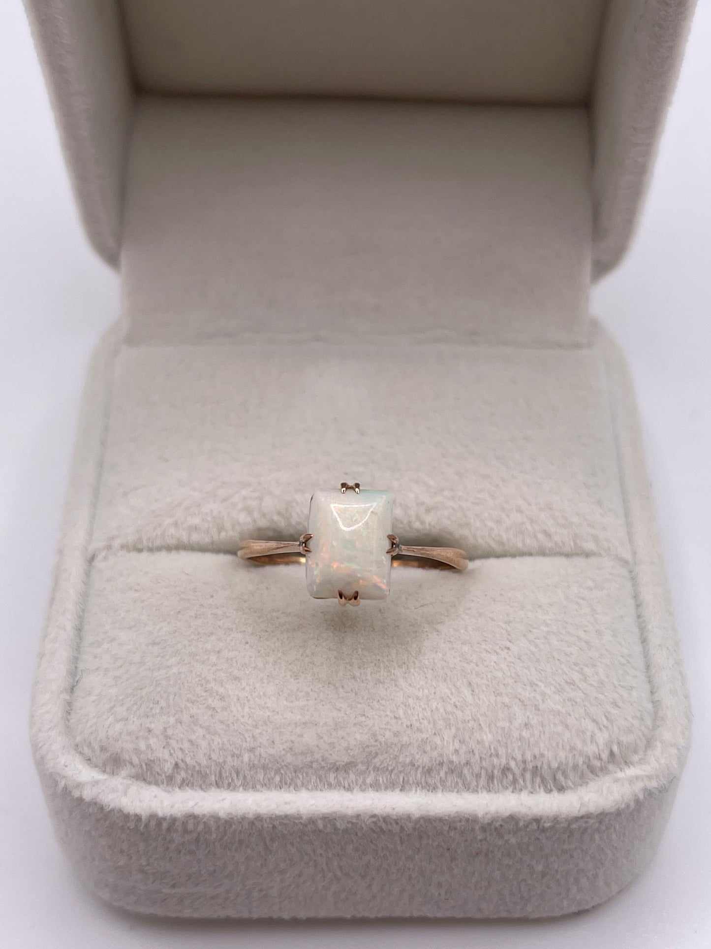 9ct rose gold opal ring