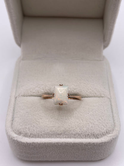 9ct rose gold opal ring