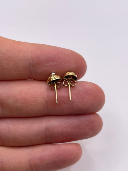 9ct gold diamond earrings