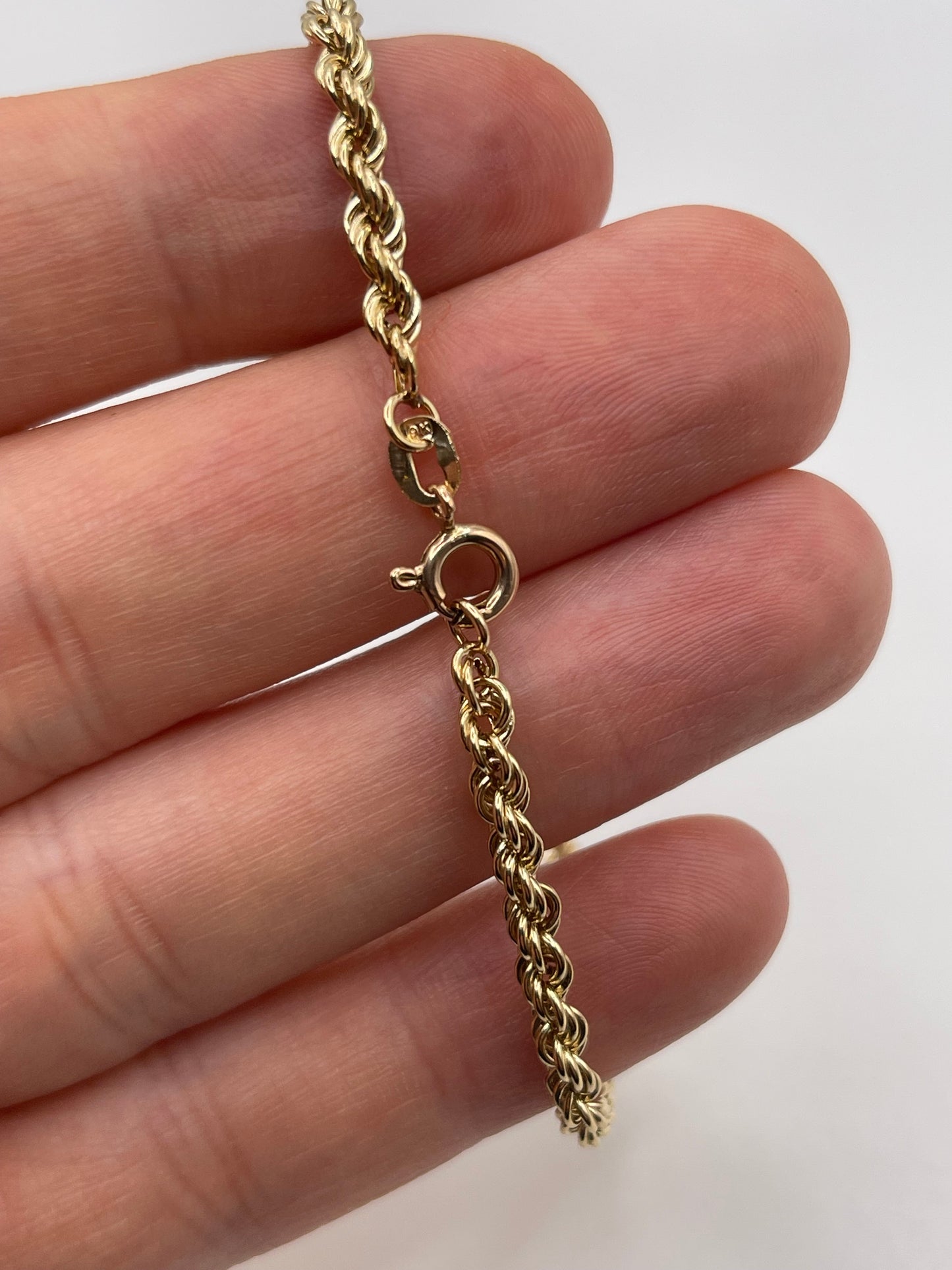 9ct gold rope bracelet