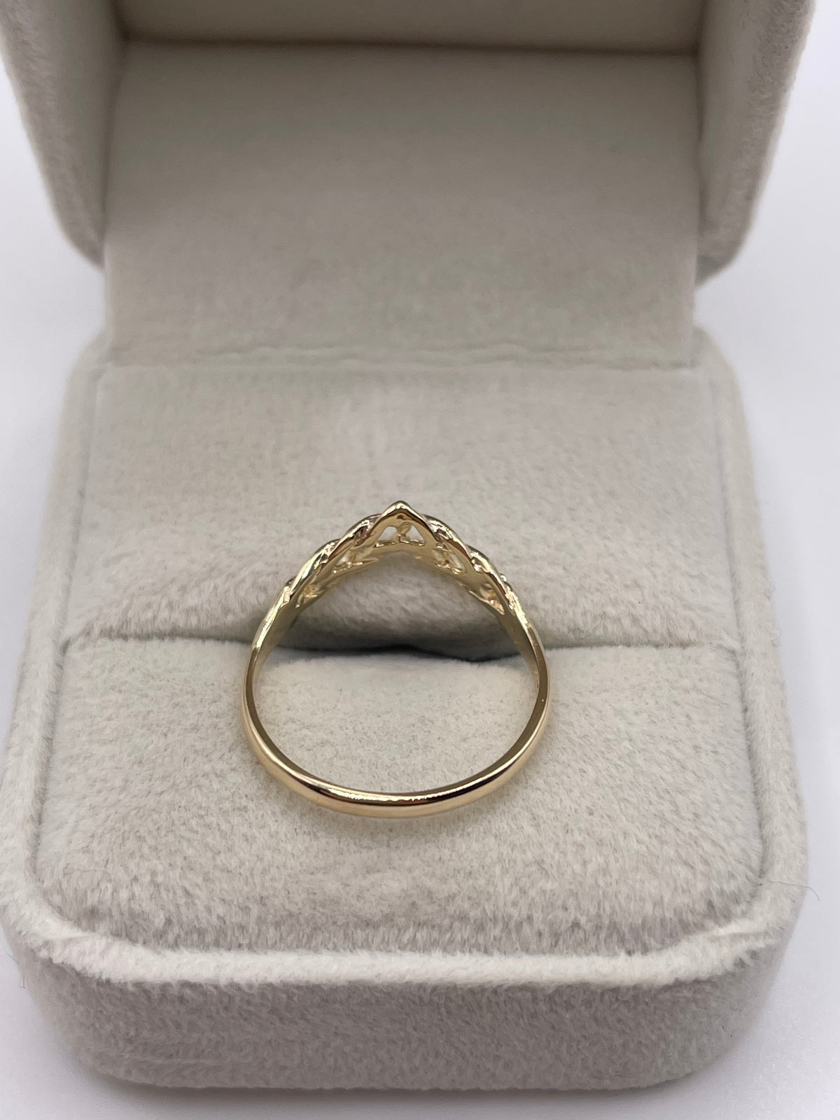 9ct gold keepers wishbone ring